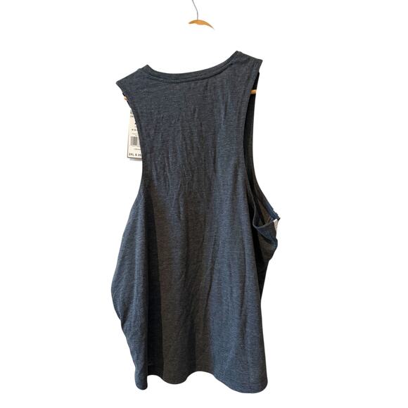 Adidas Sporty Three Stripe Workout Tank Top Gray 2XL - Picture 3 of 5